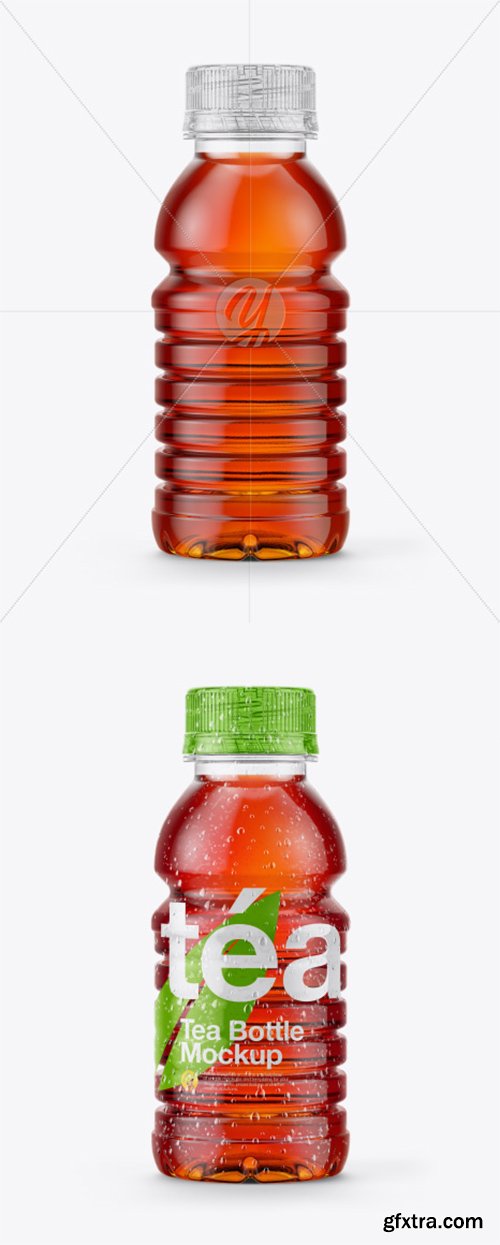 Bottle with Condensation in Shrink Sleeve Mockup 38401 Bottle with Condensation in Shrink Sleeve Mockup 38401