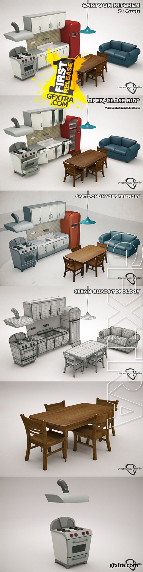 Cgtrader - Cartoon Kitchen Bundle Low-poly 3D model Cgtrader - Cartoon Kitchen Bundle Low-poly 3D model