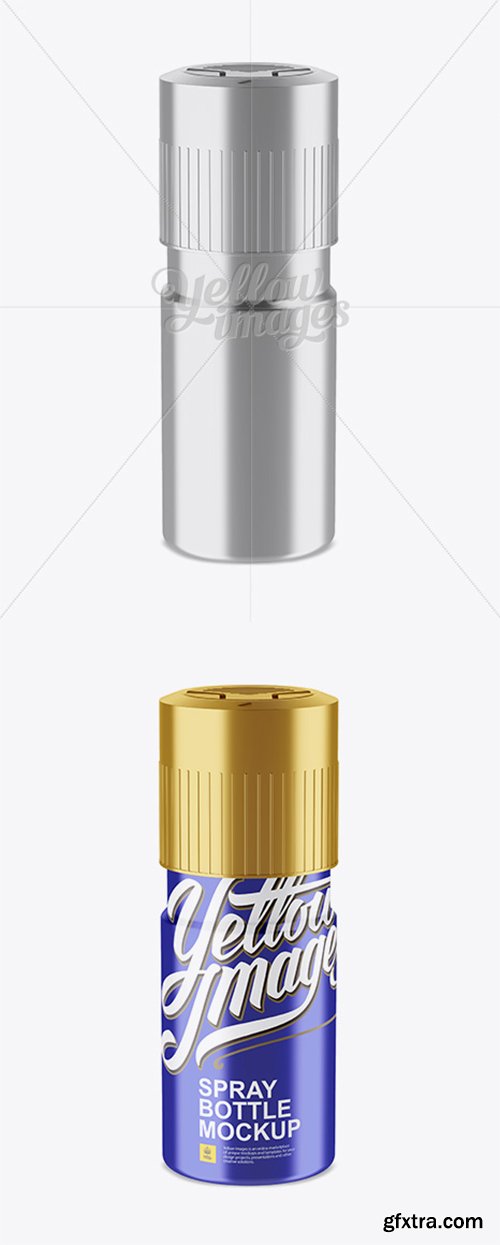 Metallic Plastic Deodorant Mockup (High-Angle Shot) 34583