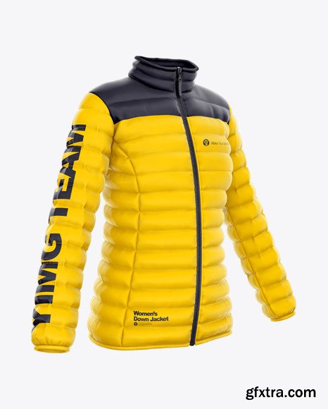 Women\'s Down Jacket Mockup - Half Side View 45429
