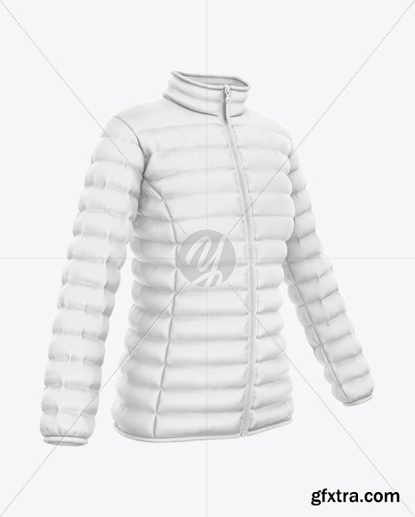 Women\'s Down Jacket Mockup - Half Side View 45429