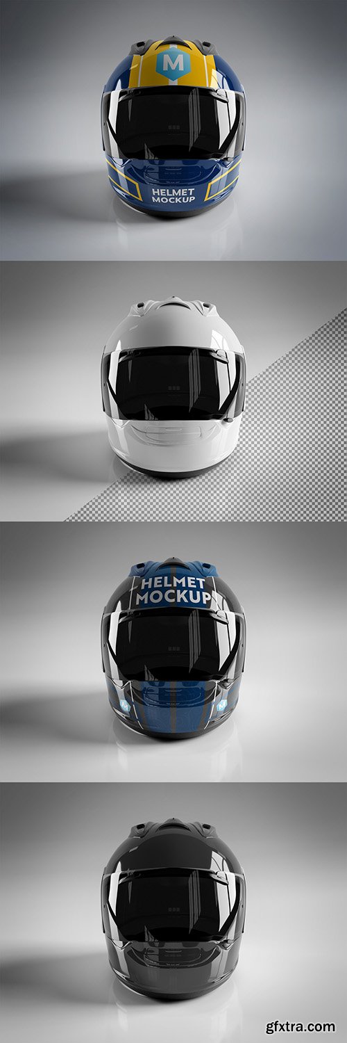 Motorcycle Helmet Isolated on Grey Mockup 275305231