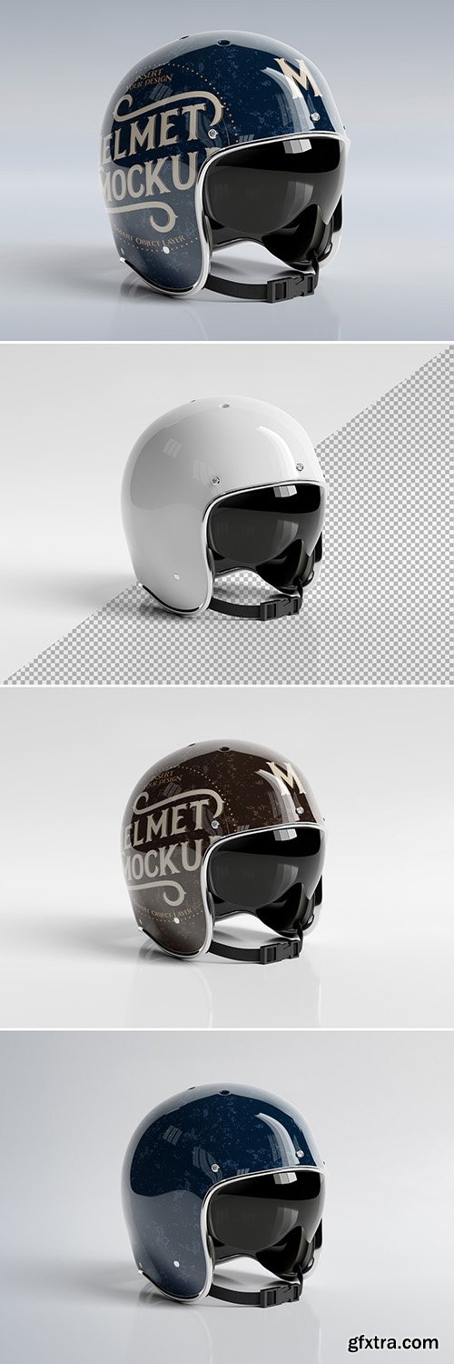 Motorcycle Helmet Mockup Isolated on White 275307921