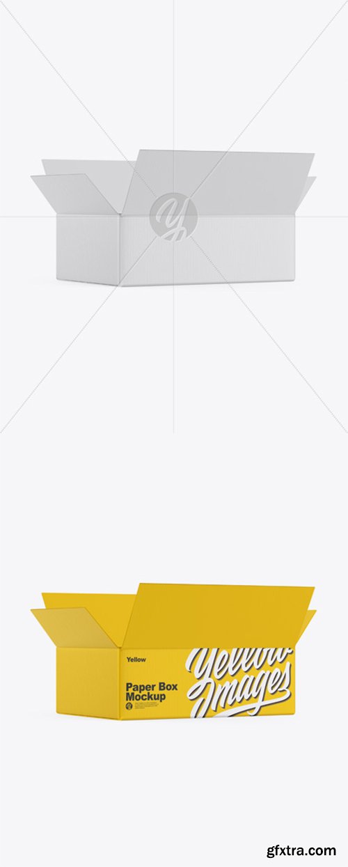 Glossy Opened Box Mockup 43606