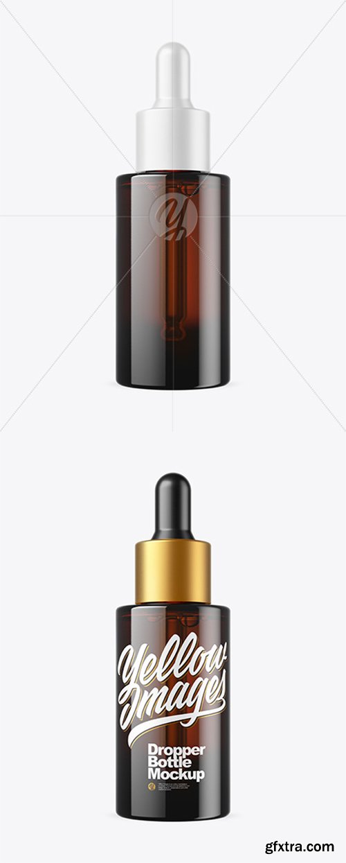 Download Dark Amber Glass Dropper Bottle Mockup 45168 » GFxtra