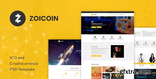 Themeforest - Zoicoin - Bitcoin, ICO and Cryptocurrency PSD Template 21535646