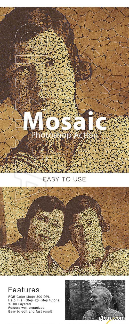 GraphicRiver - Mosaic Photoshop Action 24027255