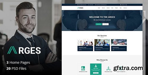 Themeforest - Arges Corporate - Business, Professional and Consulting Services PSD Template 21161589 