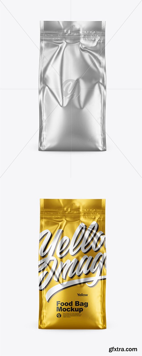 Matte Metallic Food Bag Mockup 43263 Matte Metallic Food Bag Mockup 43263
