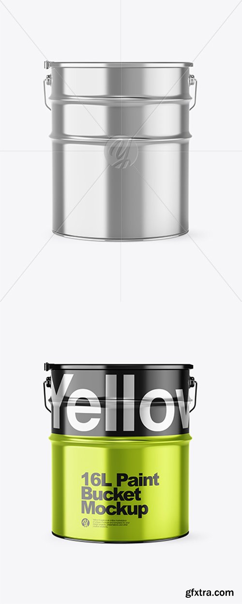 16L Metallic Paint Bucket Mockup 43448 16L Metallic Paint Bucket Mockup 43448