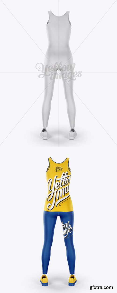 Women's Fitness Kit Mockup - Back View 14285