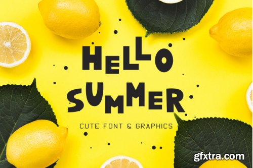 CreativeMarket - Summer Font and Lemons Pack 3855066