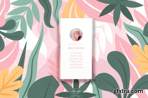 CreativeMarket - Flamingo Bussiness Card Template 3856601