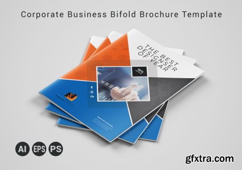 Corporate Business Bifold Brochure Template