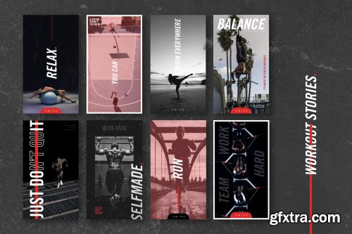 Workout Social media Template, instagram template sport, fitness