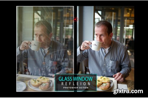 Glass Window Reflecion Photoshop Action
