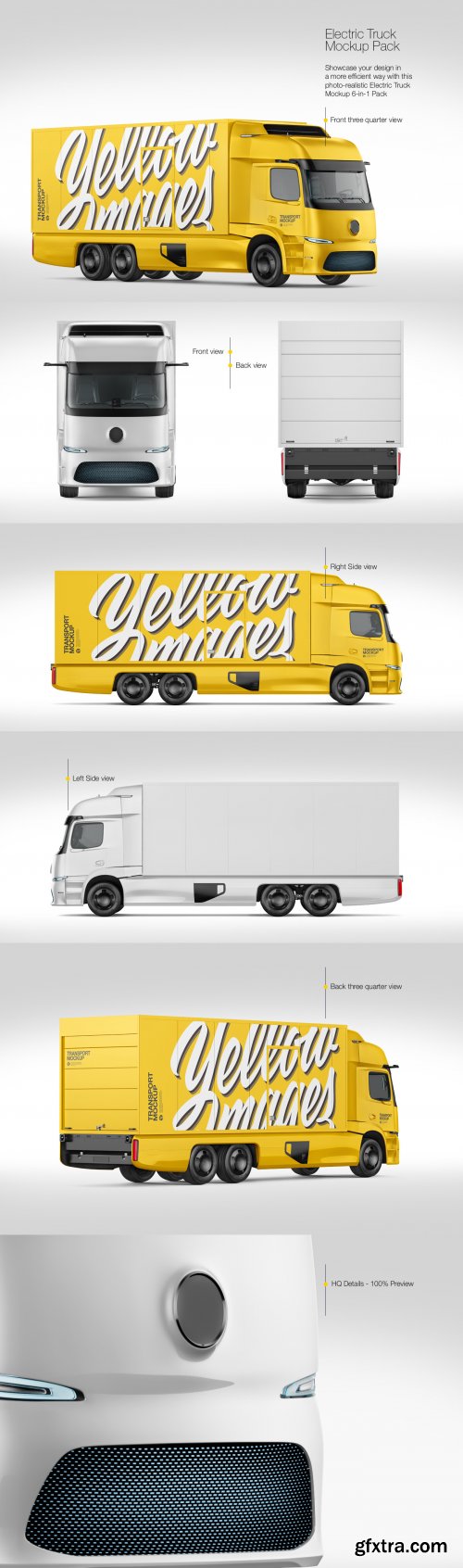 Electric Truck Mockup Pack