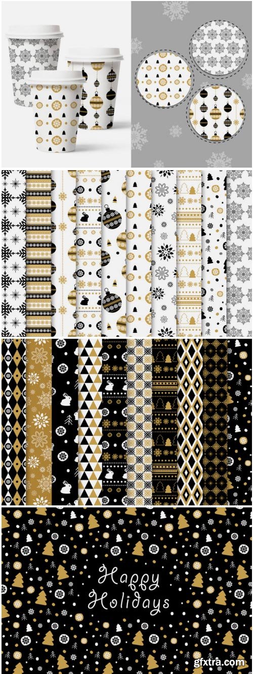 20 Winter Seamless Patterns 1552422