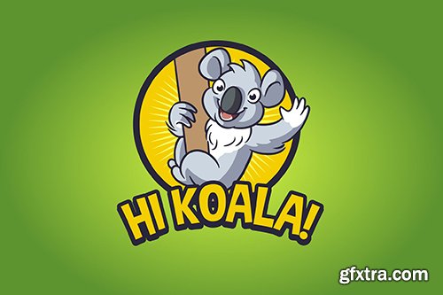 Friendly Koala Mascot Logo