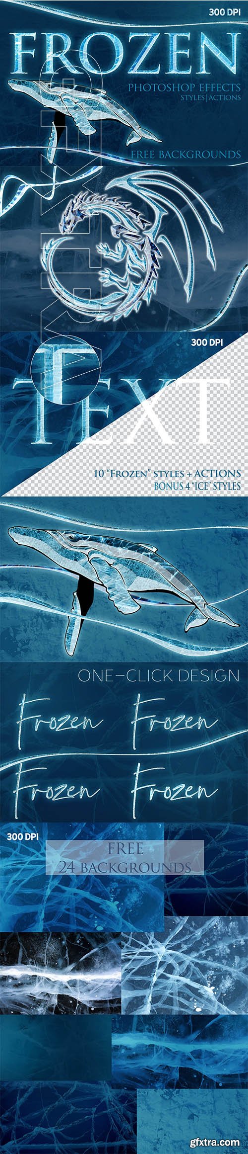 CreativeMarket - FROZEN Photoshop Effects+Action 3803185