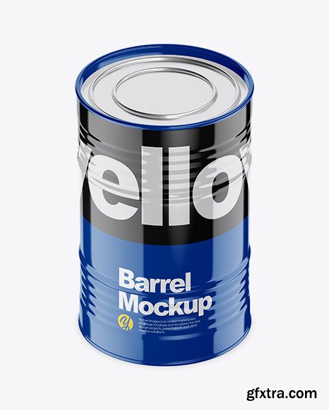 Glossy Barrel Mockup 45782