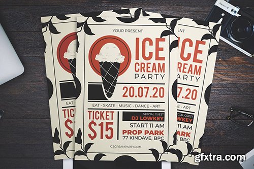 Ice Cream Party Flyer Ice Cream Party Flyer