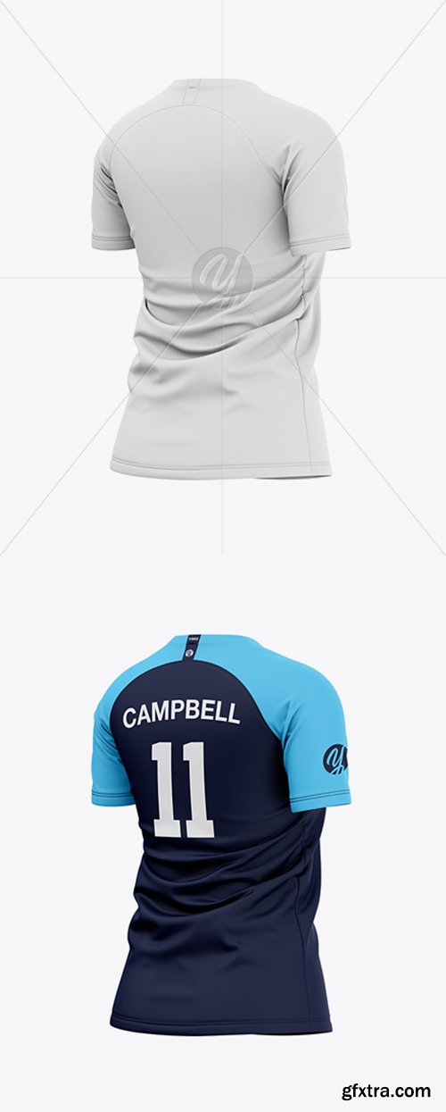Women’s Soccer Jersey Mockup - Back Half Side View 41715