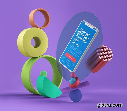 Abstract UI Project Scene Mockup 2