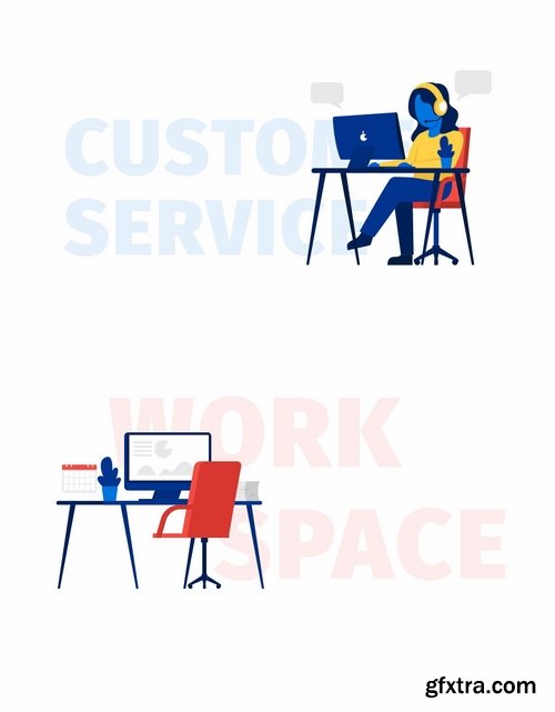 ZREGEPH - Work & Office Illustration Kit
