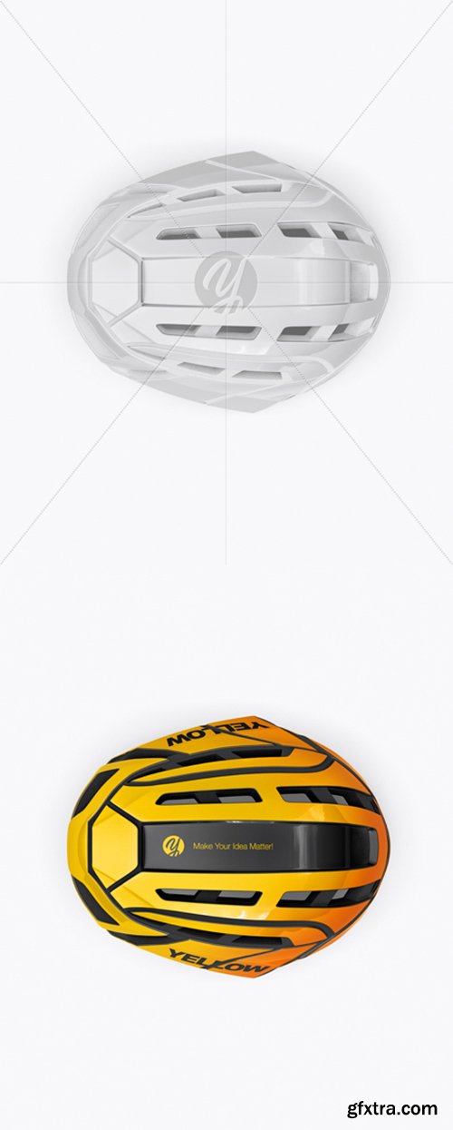 Cycling Helmet Mockup - Top View 27546