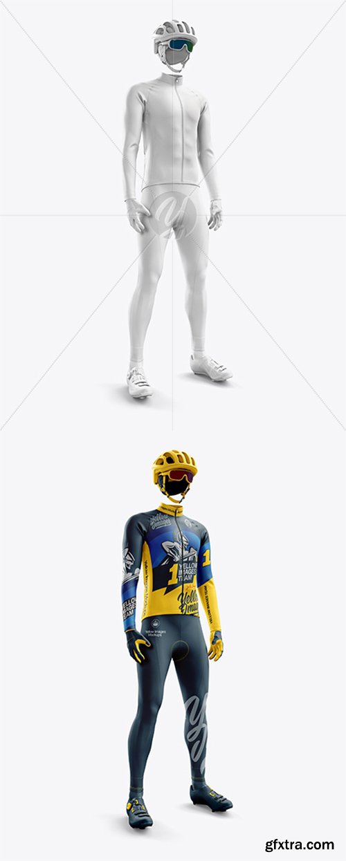 Men’s Full Cycling Thermal Kit mockup (Hero Shot) 27849 Men’s Full Cycling Thermal Kit mockup (Hero Shot) 27849