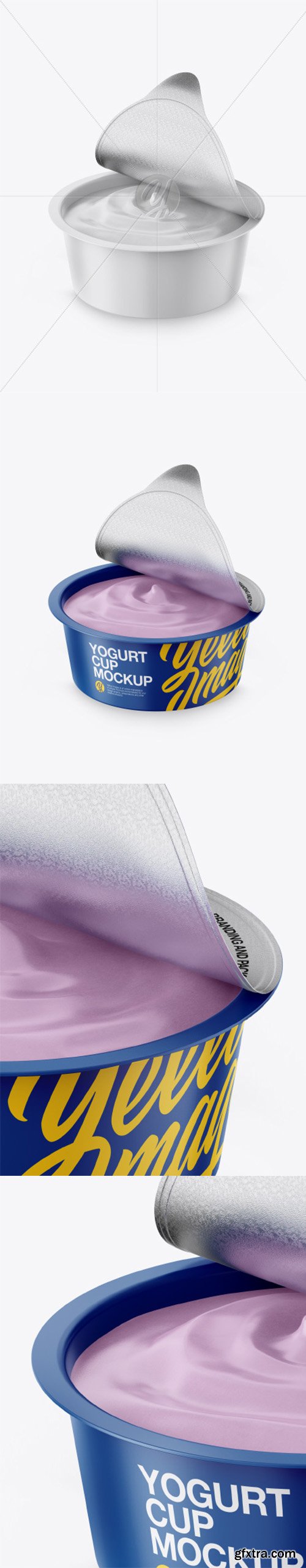 Half-Opened Yogurt Cup Mockup - Front View (High-Angle Shot) 29822 Half-Opened Yogurt Cup Mockup - Front View (High-Angle Shot) 29822