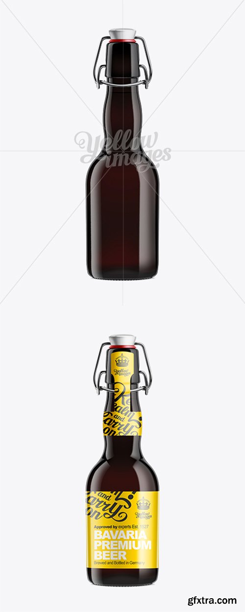 Black Amber Bottle with Swing Top Closure 330ml 10410 Black Amber Bottle with Swing Top Closure 330ml 10410