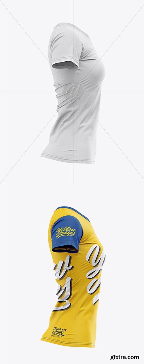 Women’s Slim-Fit T-Shirt Mockup - Side View 30956 Women’s Slim-Fit T-Shirt Mockup - Side View 30956