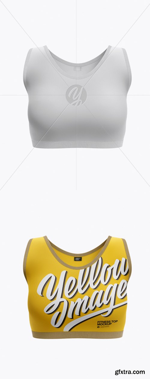 Women's Fitness Top Mockup - Front View 20951 Women's Fitness Top Mockup - Front View 20951
