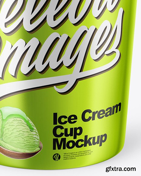 Metallized Ice Cream Cup Mockup 45953