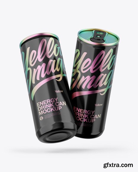 Two Glossy Cans Mockup 45920