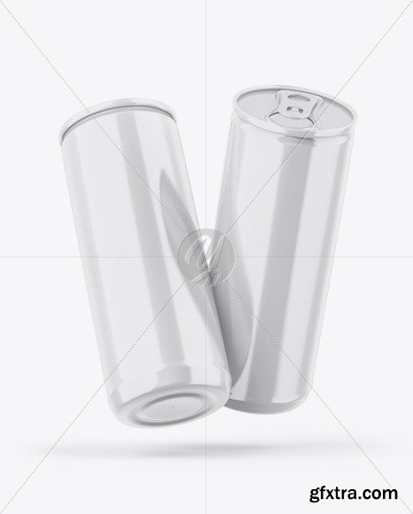 Two Glossy Cans Mockup 45920