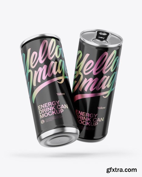 Two Metallic Cans W Glossy Finish Mockup 45924