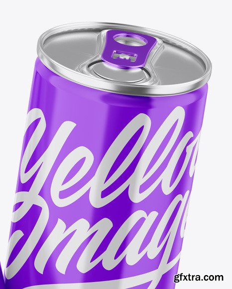 Two Metallic Cans W Glossy Finish Mockup 45924