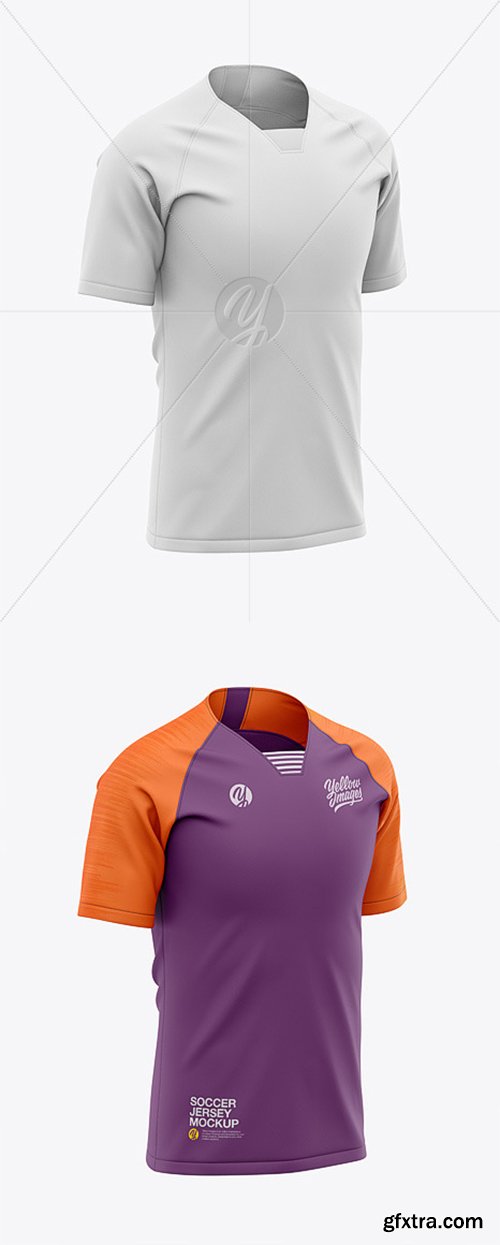 Men’s Soccer Raglan Jersey Mockup - Front Half-Side View 45110 Men’s Soccer Raglan Jersey Mockup - Front Half-Side View 45110