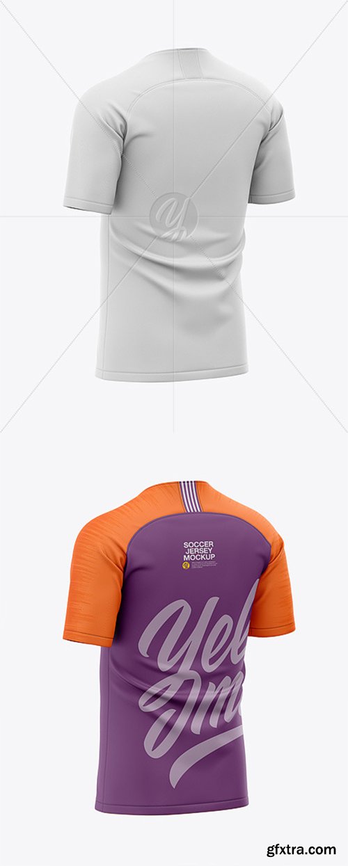 Men’s Soccer Raglan Jersey Mockup - Back Half-Side View 45082