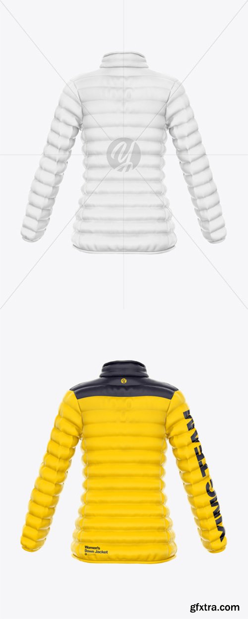 Women's Down Jacket Mockup - Back View 45084