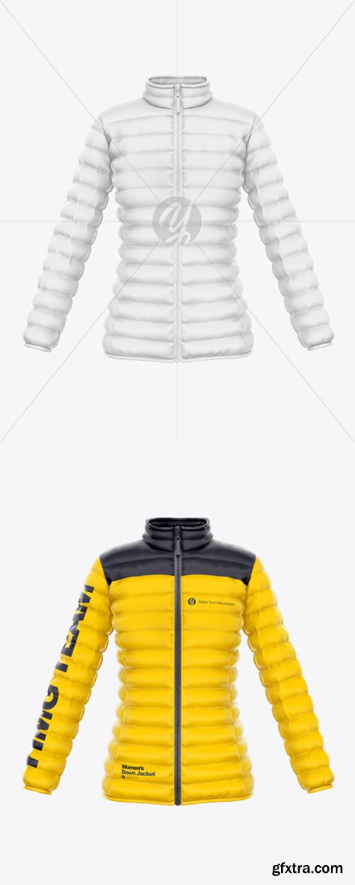 Women's Down Jacket Mockup - Front View 45078
