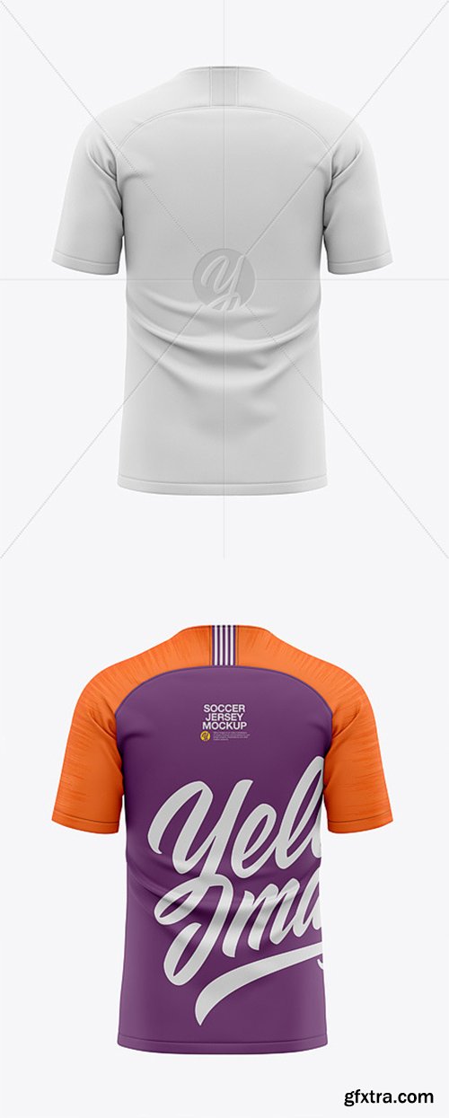 Men’s Soccer Raglan Jersey Mockup - Back View 45040