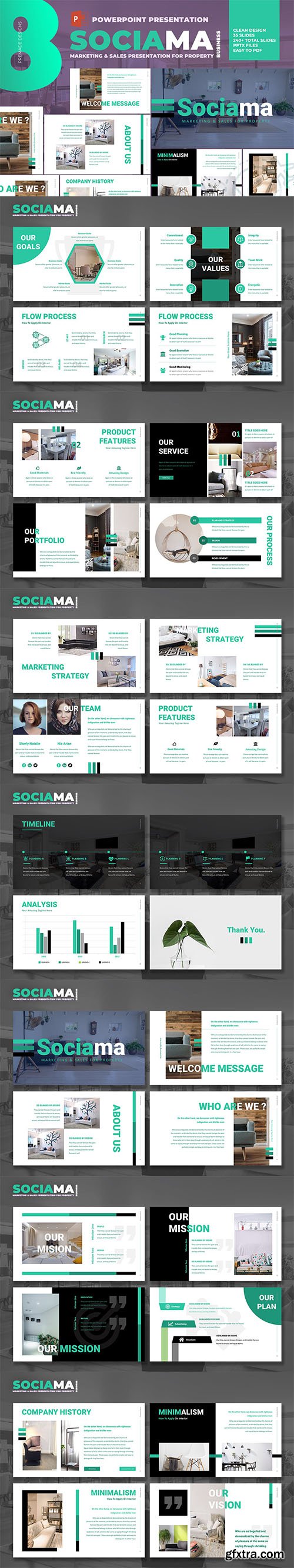 Sociama Powerpoint and Keynote - Clean Marketing and Sales Sociama Powerpoint and Keynote - Clean Marketing and Sales