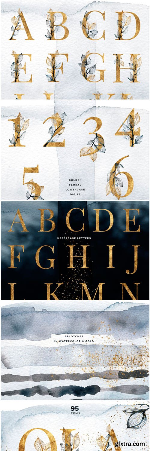 CM - OLA Floral Alphabet Letters &amp; Digits 3544687