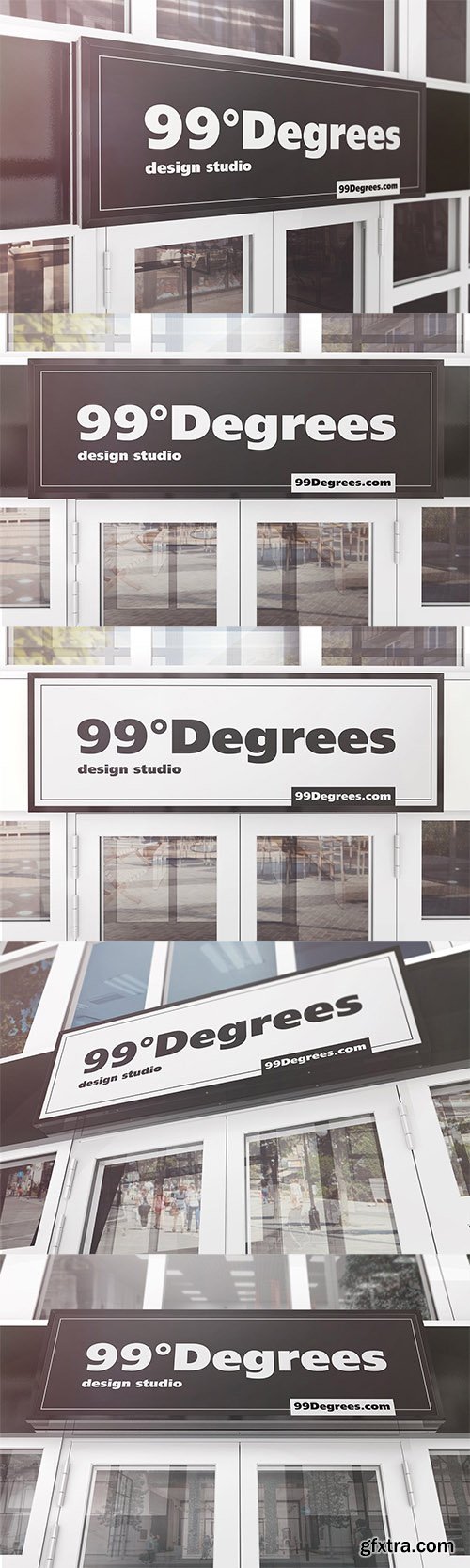 Building Advertising Signboard Mockup