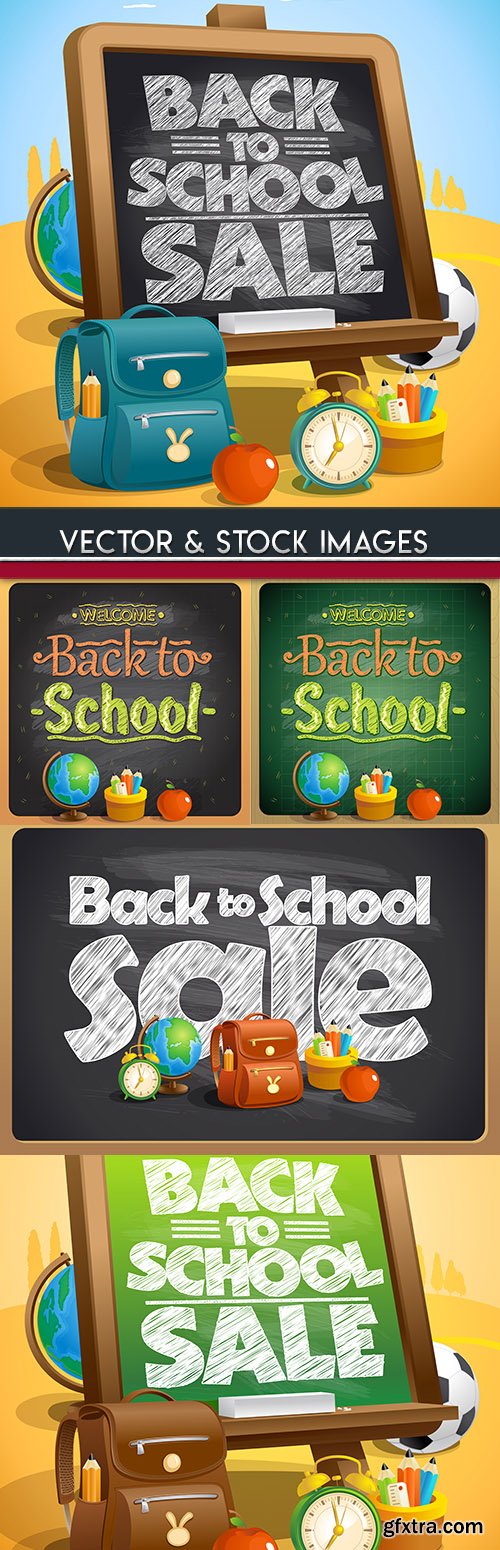 Back to school and accessories element illustration 20