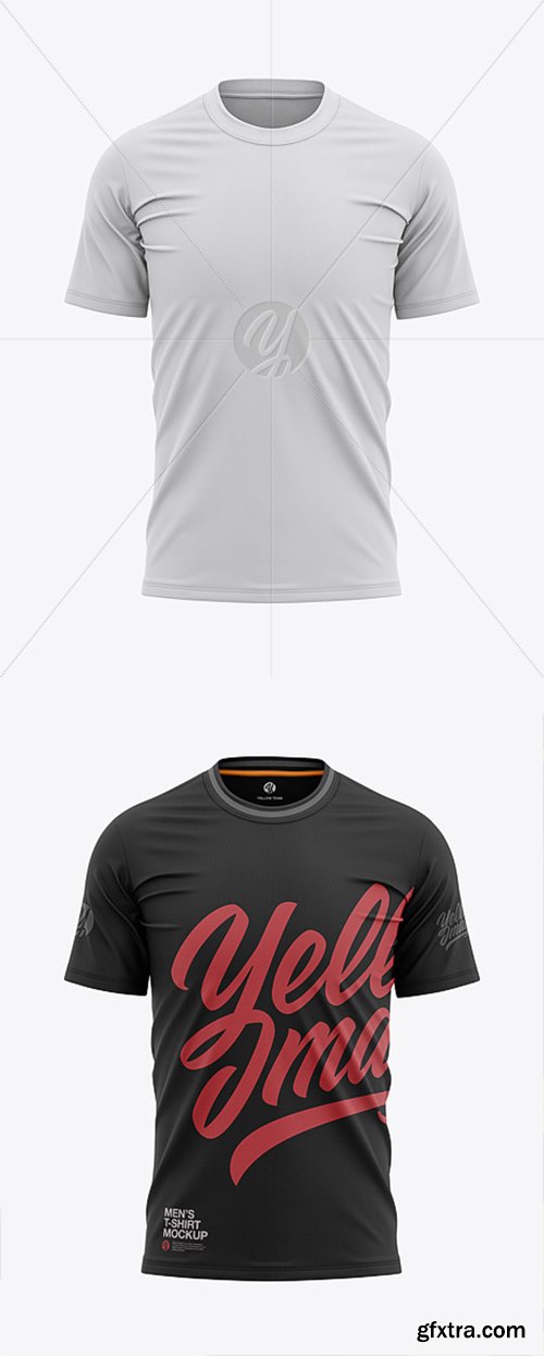 Men’s Tight Round Collar T-Shirt - Front View 38461 Men’s Tight Round Collar T-Shirt - Front View 38461